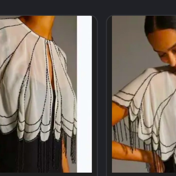 Anthropologie - Maeve Beaded Fringed Cape - One Size - Picture 9 of 9